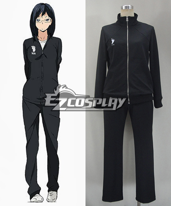 ITL Manufacturing Haikyu!! Cosplay Volleyball Juvenile Black Sportswear Uniform Costume