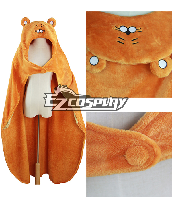 ITL Manufacturing Himouto! Umaru-chan Umaru Doma Orange Cloak Hooded Fleece Blanket Cosplay Costume