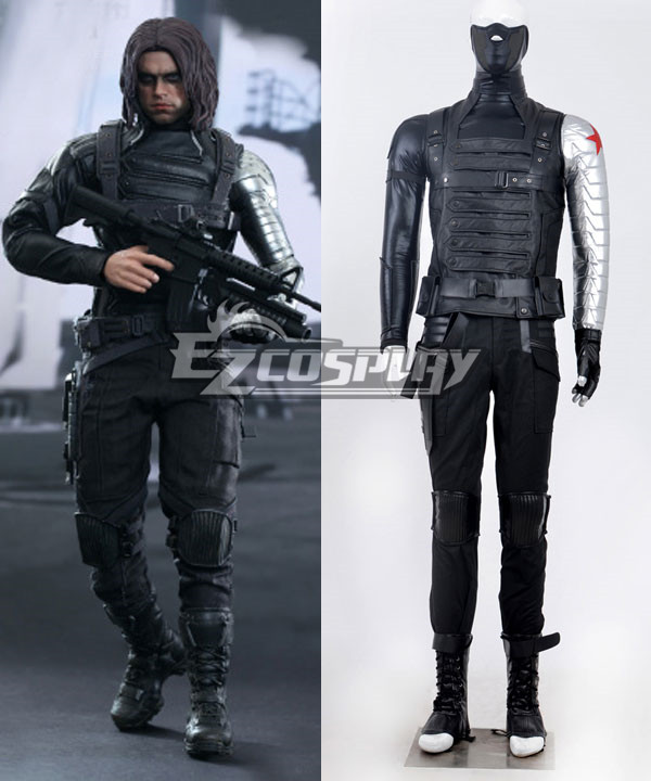 ITL Manufacturing Avengers:2 the avengers alliance Captain America  Winter Soldier Bucky Barnes Cosplay Costume Deluxe Version