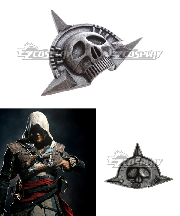 ITL Manufacturing Assassins Creed 4:Black Flag Cosplay Accessories Skull Brooch