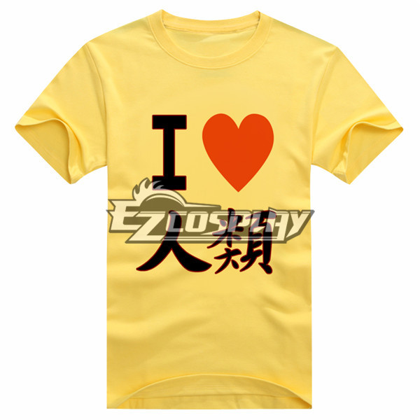 ITL Manufacturing No Game No Life Anime Sora T-shirt Short Yellow Sleeve Cosplay Costume