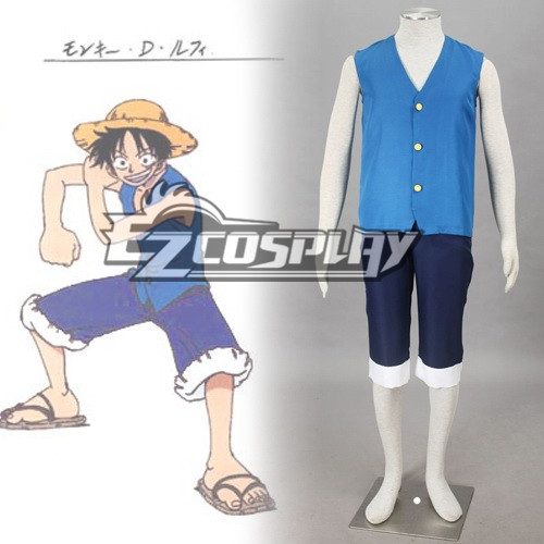 ITL Manufacturing One Piece Luffy Blue Cosplay Costume