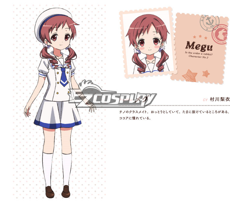 ITL Manufacturing Gochuumon wa Usagi Desu ka? Is the Order a Rabbit? Megumi Natsu Cosplay Costume