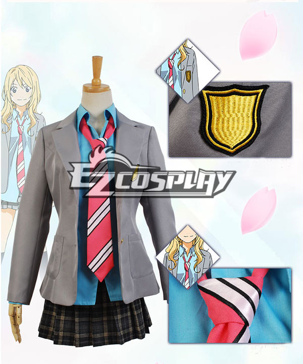 ITL Manufacturing Your Lie in April Kaori Miyazono Uniform Dress Suit Cosplay Costume