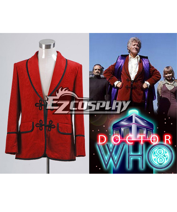 ITL Manufacturing Doctor Who 3rd Doctor Red  Jacket Coat Costume