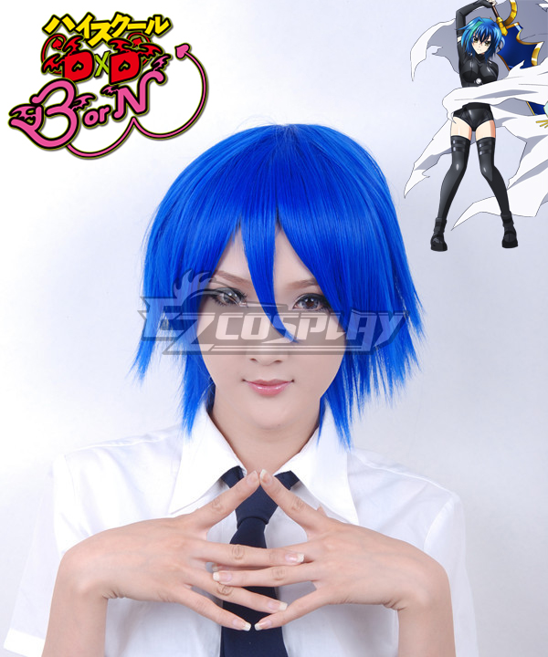 ITL Manufacturing High School DxD BorN Xenovia Blue Cosplay Wig
