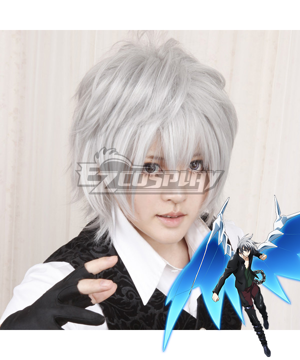 ITL Manufacturing High School DxD BorN Vali Lucifer Silver gray Cosplay Wig