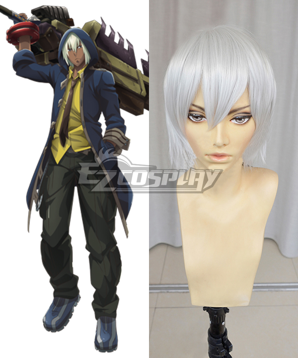 ITL Manufacturing God Eater Soma Schicksal Jinki Silver white Cosplay Wig