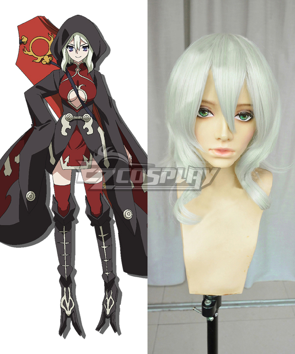 ITL Manufacturing Chaos Dragon Sekiryuu Senyaku Keiosu Doragon Red Dragon Lou Chenfa Silvery white Cosplay Wig