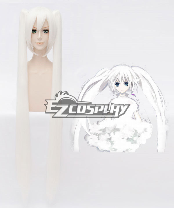 ITL Manufacturing Vocaloid Miku White Long Straight Cosplay Wig