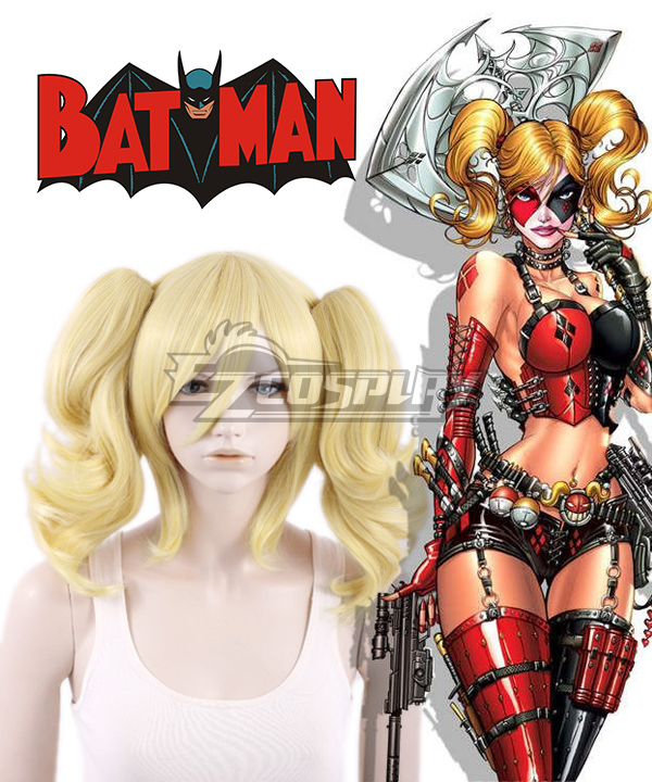ITL Manufacturing DC Batman Harley Quinn Blonde Anime Cosplay Wig