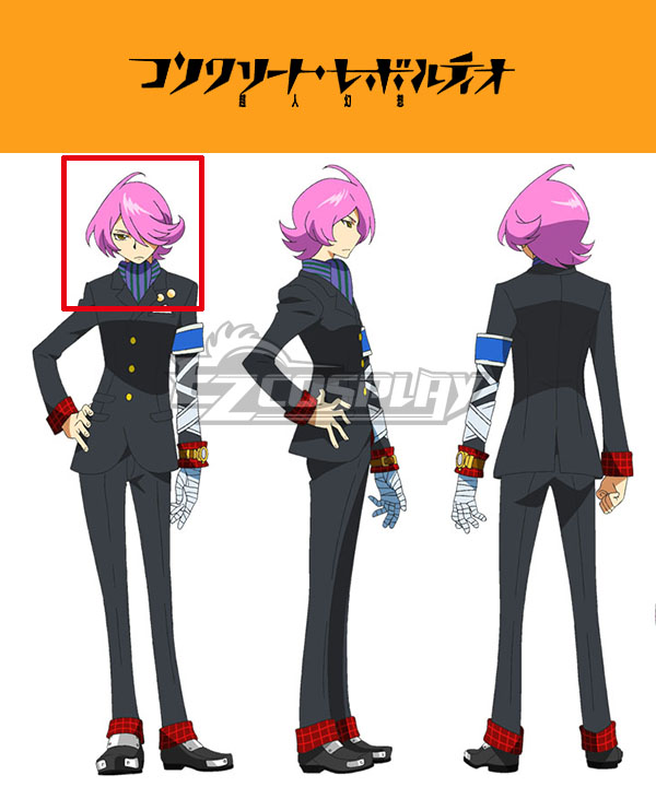 ITL Manufacturing Concrete Revolutio Konkuriito Reborutio Choujin Gensou Hitoyoshi Jirou Pink Cosplay Wig