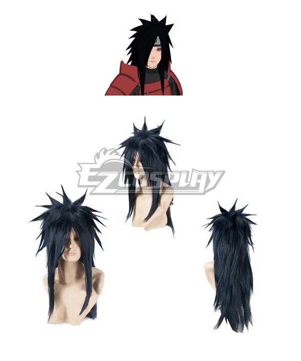 ITL Manufacturing Naruto Shippuuden Uchiha Madara Cosplay Black Wig
