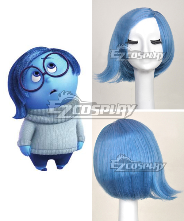 ITL Manufacturing Inside Out Sadness Blue Cosplay Wig