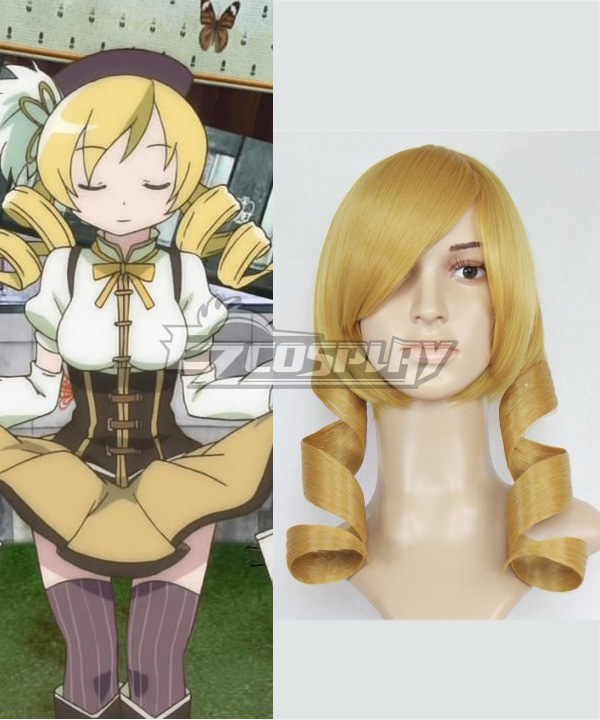 ITL Manufacturing Puella Magi Madoka Magica Tomoe Mami Yellow Cosplay Wig