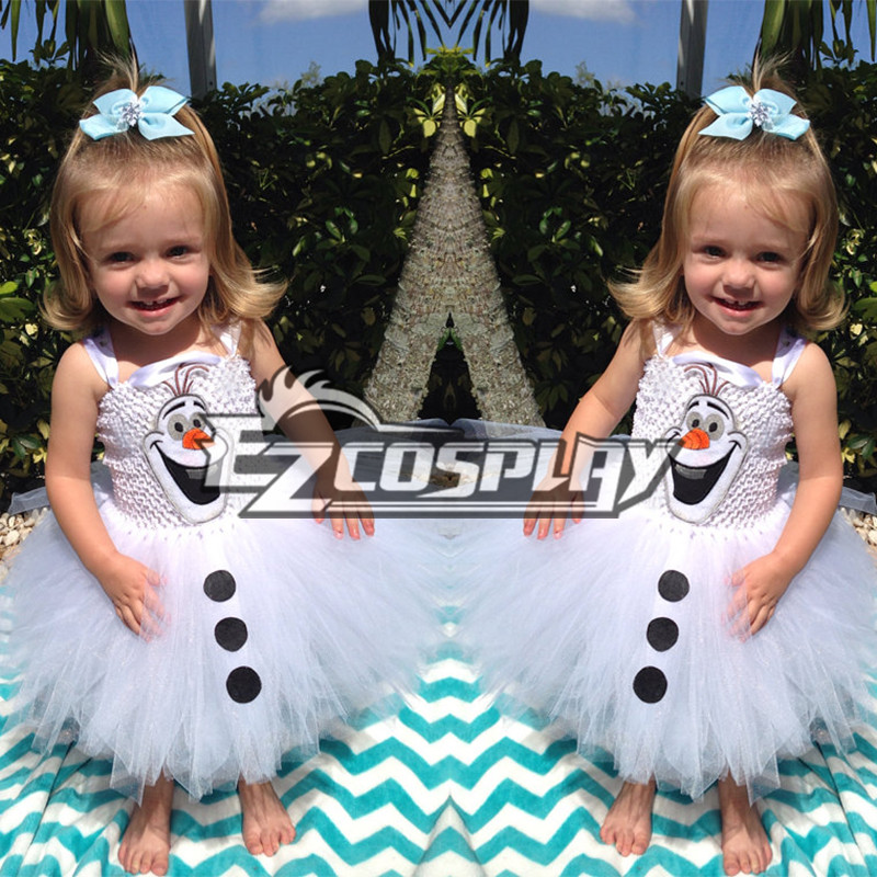 ITL Manufacturing Disney Frozen Olaf Costume Kids Girls Baby Party Tulle Tutu Dress