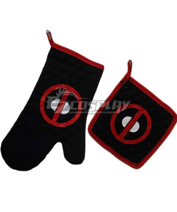 ITL Manufacturing Super Hero DeadPool Full cotton Mustache Oven Mitt (oven Glove) and Pot Holder Cooking Tools Set
