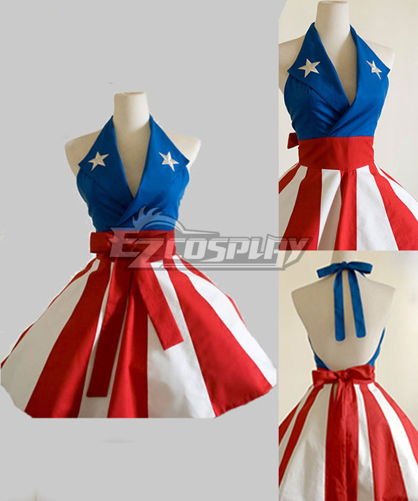 ITL Manufacturing Captain America Handmade Sexy Fashion Apron Cosplay