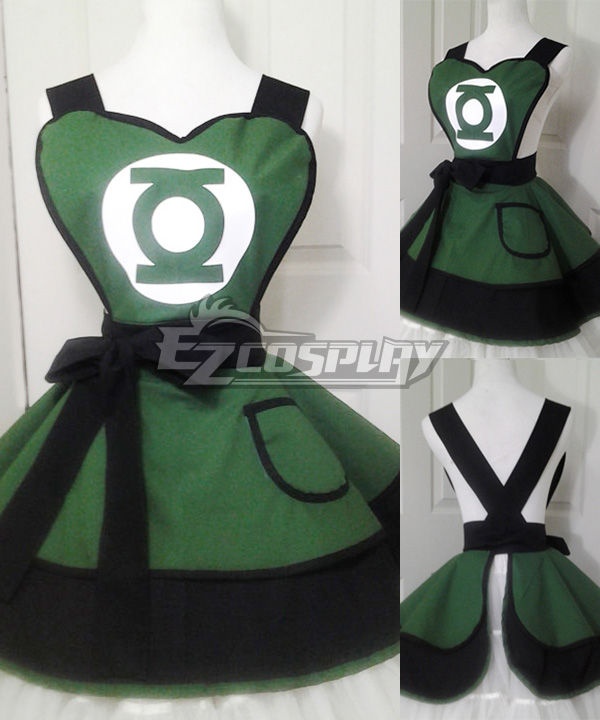 ITL Manufacturing DC Comic Super Hero Green Lantern Cosplay Retro Pin Up Household Apron Cosplay