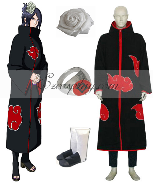 ITL Manufacturing Naruto Akatsuki Konan Cosplay Costume Set
