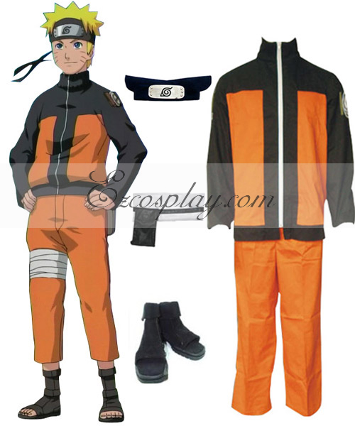 ITL Manufacturing Naruto Shippuuden Uzumaki Naruto Cosplay Costume Set