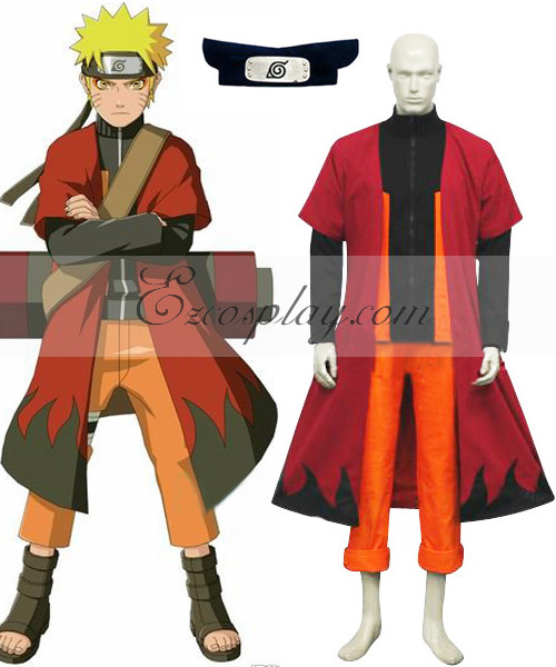 ITL Manufacturing Naruto Shippuuden Uzumaki Naruto Sage Cosplay Costume