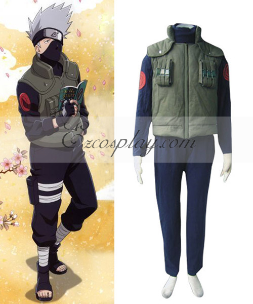 ITL Manufacturing Naruto Leaf Village Komoha Kakashi Battle Cosplay Costume