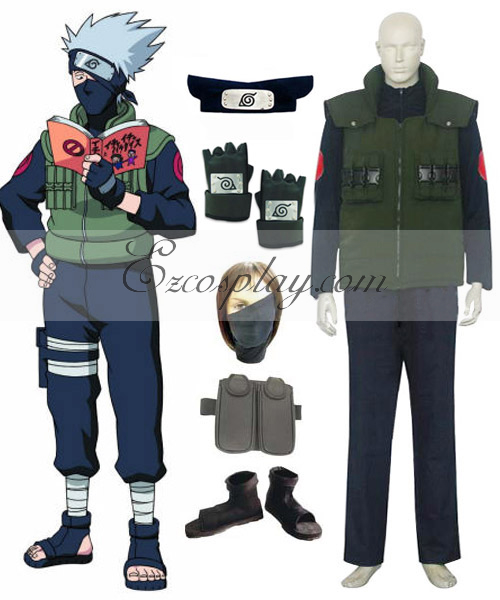 ITL Manufacturing Naruto Hatake Kakashi Deluxe Cosplay Costume and Accessories Set
