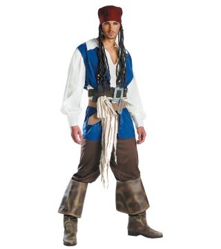 ITL Manufacturing Pirates of the Caribbean 3 Captain Jack Sparrow Quality Adult Costume EPC0004