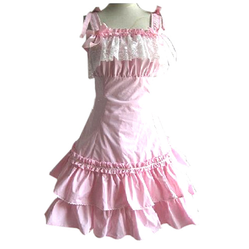 ITL Manufacturing Pink Lace Princess Dress Lolita Cosplay Costume ELT0029