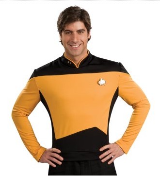 ITL Manufacturing Star Trek Next Generation Gold Shirt Deluxe Adult Costume EST0021