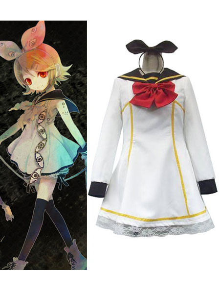 ITL Manufacturing Vocaloid White Dress Cosplay Costume