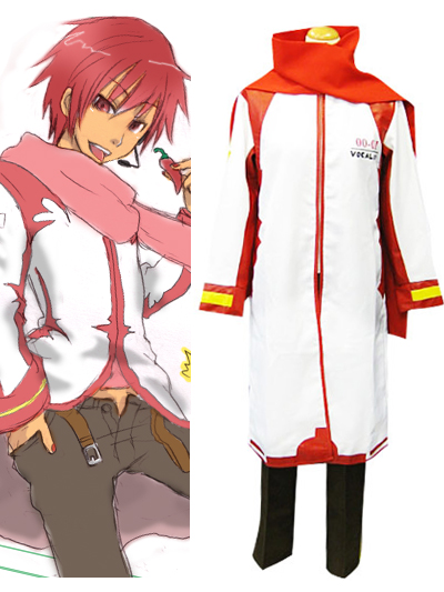 ITL Manufacturing Vocaloid Akaito Red and White Cosplay Costume