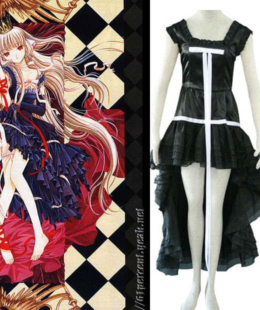 ITL Manufacturing Chi Black Dress Cosplay Costume from Chobits