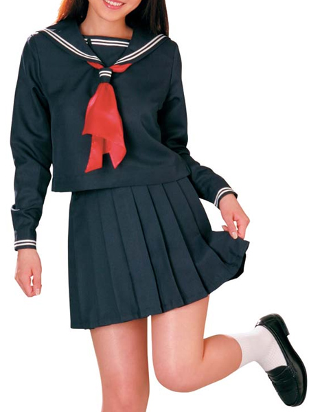 ITL Manufacturing Dark Blue Long Sleeves Sailor Uniform Cosplay Costume