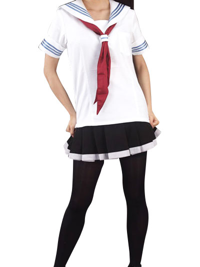 ITL Manufacturing White Short Sleeves Sailor Uniform Cosplay Costume