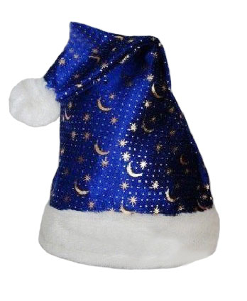 ITL Manufacturing Blue Christmas Hat with Sliver Stars