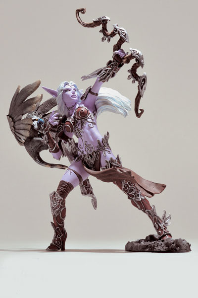 ITL Manufacturing World of Warcraft DC Unlimited Series 5 Action Figure Alathena Moonbreeze with Sorna [Night Elf Hunter]