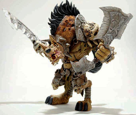 ITL Manufacturing World of Warcraft Premium Series 1 Action Figure Gnoll Warlord Gangris Riverpaw