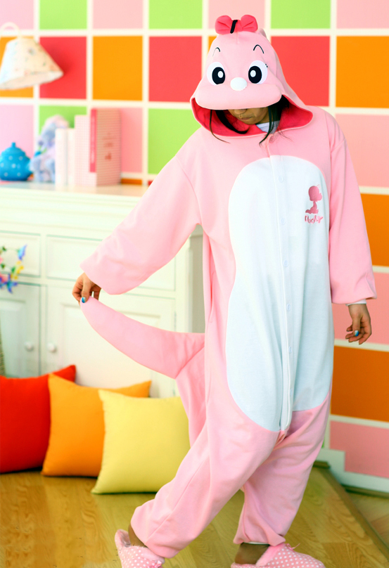 ITL Manufacturing Pink Dinosaur Dolly Kigurumi Costume Pajamas EKP0011