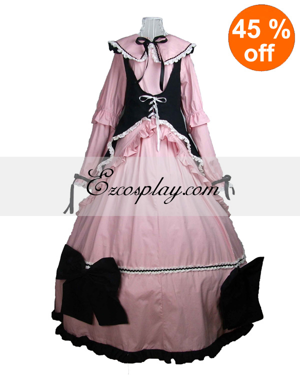 ITL Manufacturing Cutton Long Sleeve with Cape Gothic Lolita Dress