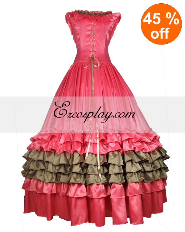 ITL Manufacturing Satin Pink Sleeveless Gothic Lolita Dress
