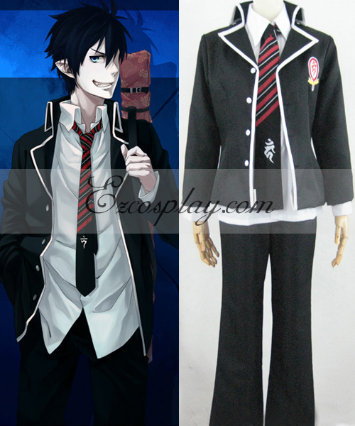 ITL Manufacturing Blue Exorcist Ao no Exorcist Okumura Rin School Uniform Cosplay Costume (Only jacket and tie)