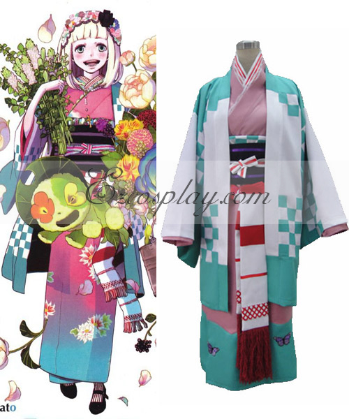 ITL Manufacturing Blue Exorcist Ao no Exorcist Moriyama Shiemi Kimono Cosplay Costume