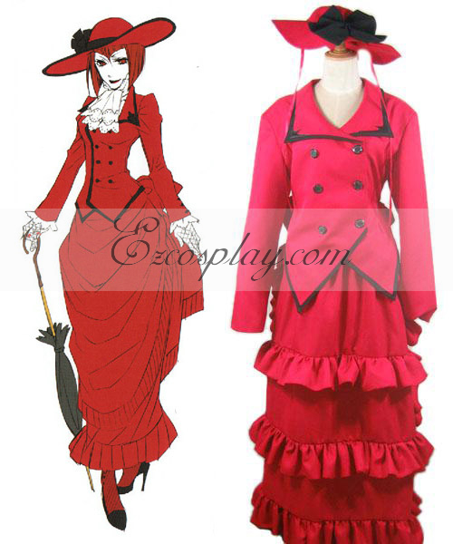 ITL Manufacturing Black Butler Angelina Dulles (madame red) Cosplay Costume