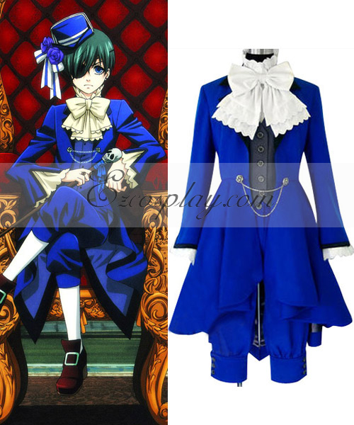 ITL Manufacturing Black Butler Ciel Phantomhive Blue Cosplay Costume