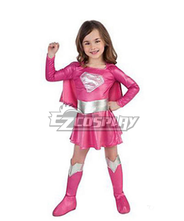 ITL Manufacturing Halloween Kids Costume Pink Super Girl Cosplay Costume