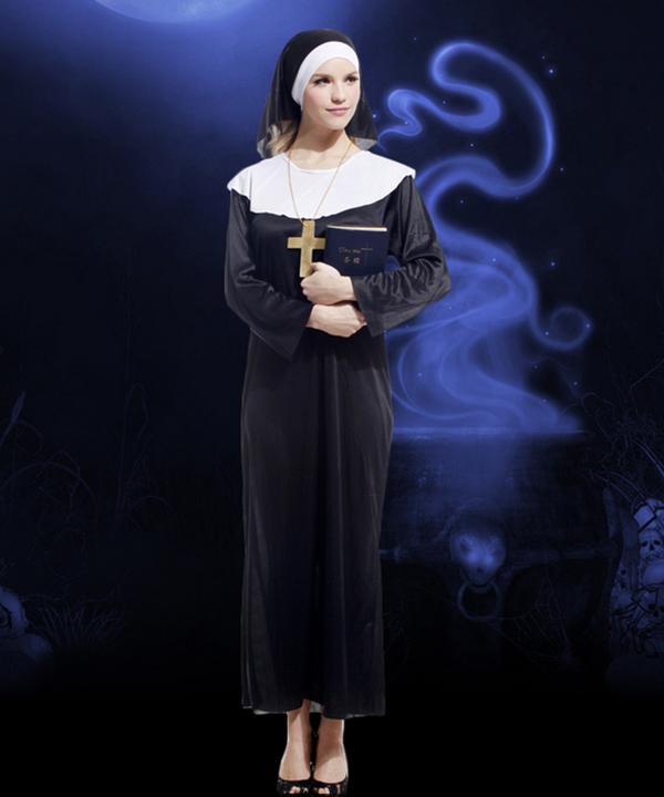 ITL Manufacturing Halloween Adult Costume Nun Cosplay Costume