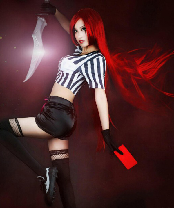 ITL Manufacturing Halloween League of Legends LOL Katarina Du Couteau Cosplay Costume