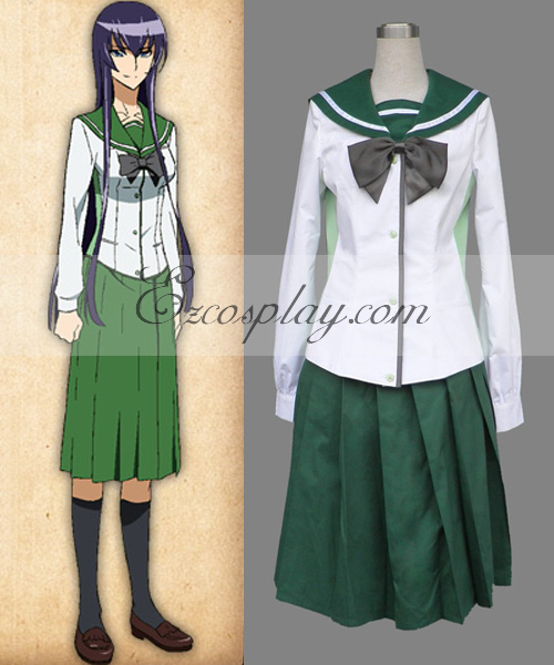 ITL Manufacturing High School of the Dead Busujima Saeko School Uniform Cosplay Costume